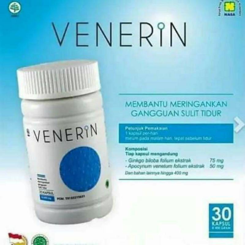 Venerin Nasa Original Obat Herbal Atasi Insomnia & Gangguan Susah Tidur Asli Terbaik