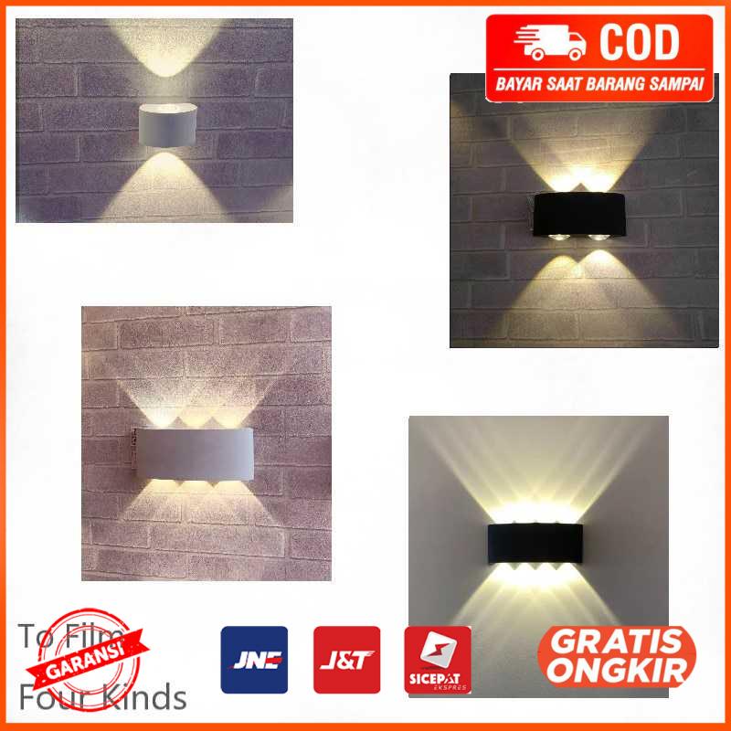 Lampu Hias Dinding LED Aluminium 6W 6 LED Warm White - D336-3