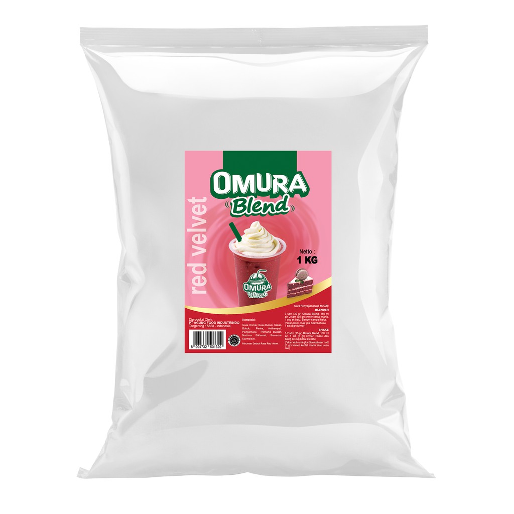 

Omura blend bubuk minuman mix rasa Red Velvet 1 kg