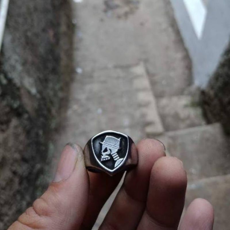 ring skull fourspeed icarus pewter handmade