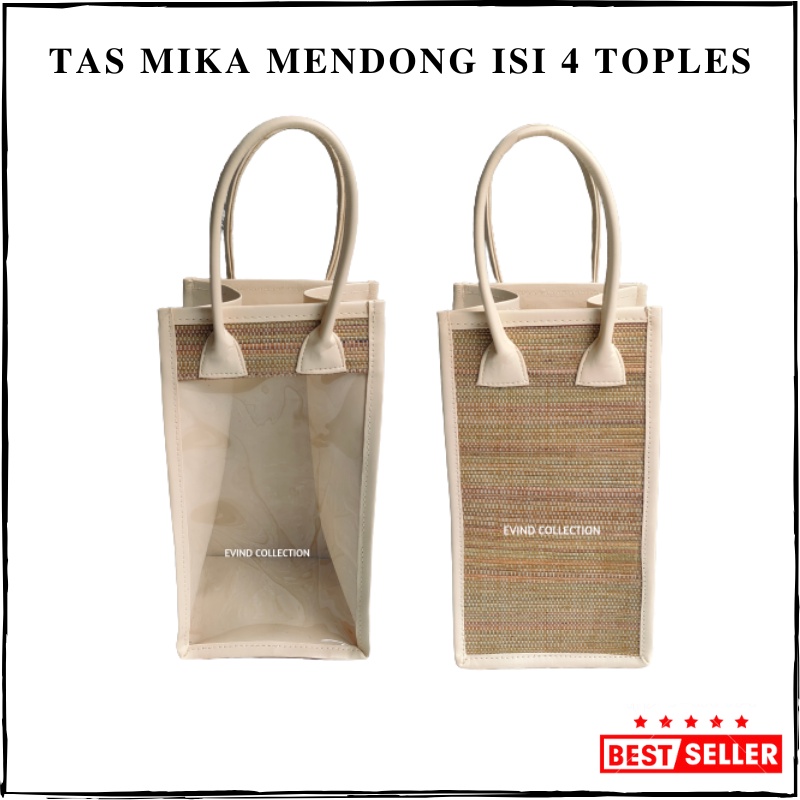 Tas Parcel Mika Mendong Ukuran 4 Toples Model Tinggi Tas Mika Hampers