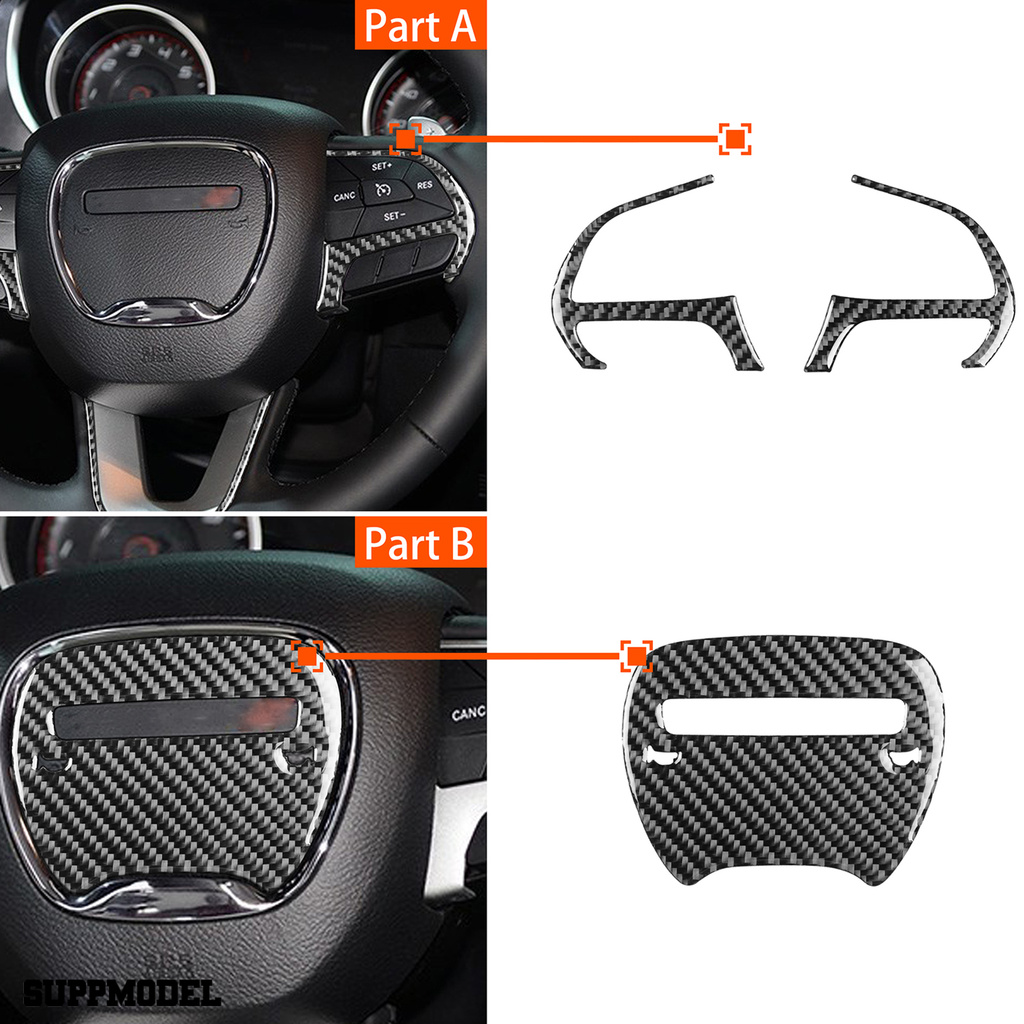 Smodel 5pcs / Set Cover Stir Mobil Kiri Dengan Perekat Untuk Dodge Challenger 2015-up