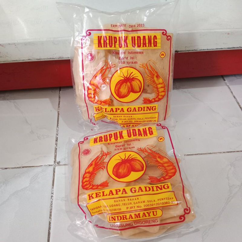 

Krupuk Udang Kelapa Gading Indramayu 250 gram