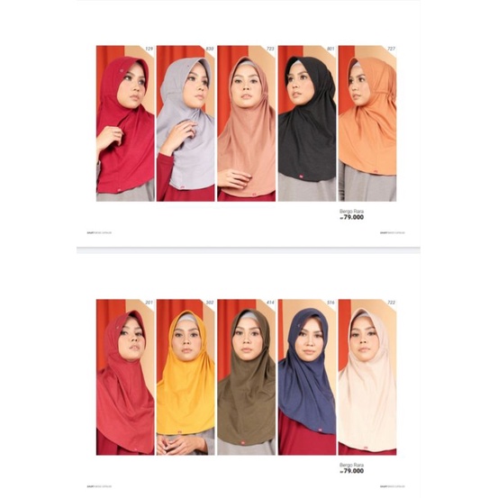 DAUKY HIJAB INSTAN BERGO POLOS KAOS BERGO RARA
