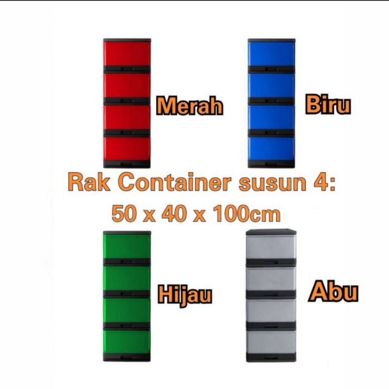 Lemari laci plastik container Miracle