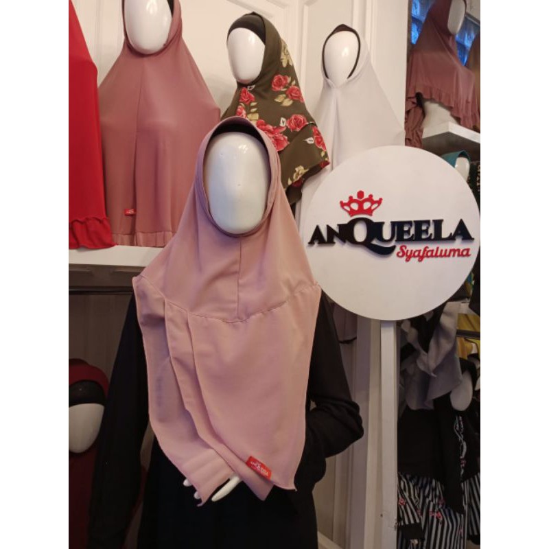 Hijab Terbaru &quot; KHIMAR LEAF CERUTY 3 LAYER ORI ANQUEELA