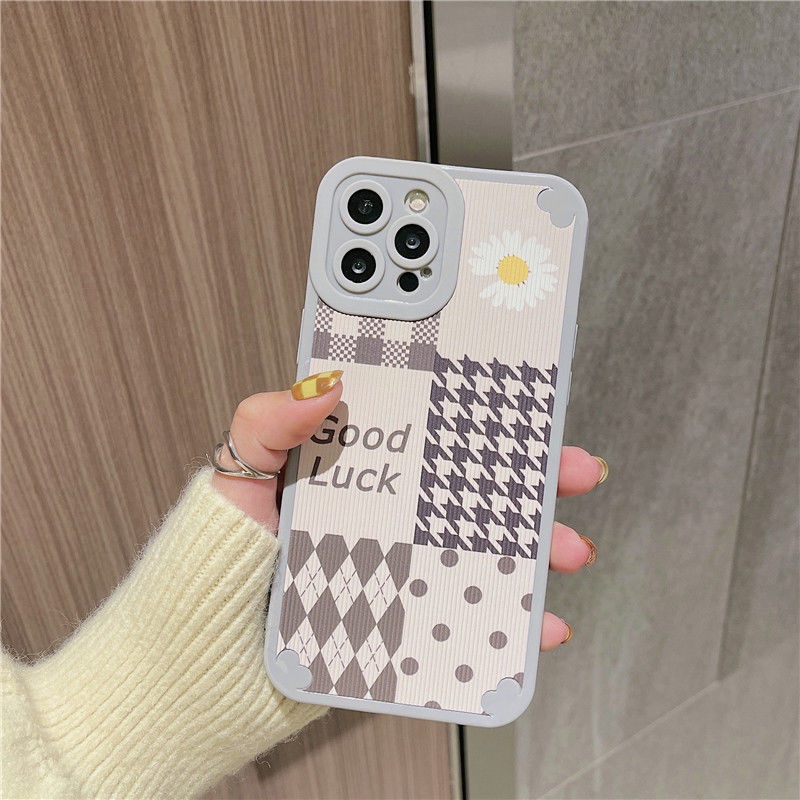 Soft Case Motif Bunga Krisan Kortex Untuk IPhone X Xs Max Xr 12 13 11 Pro Max Bsjh