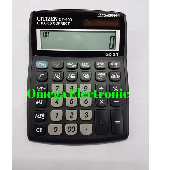 Terjangkau - ORIGINAL Calculator Citizen CT-600J - Kalulator Meja Office Check & Correct CT 600J 원