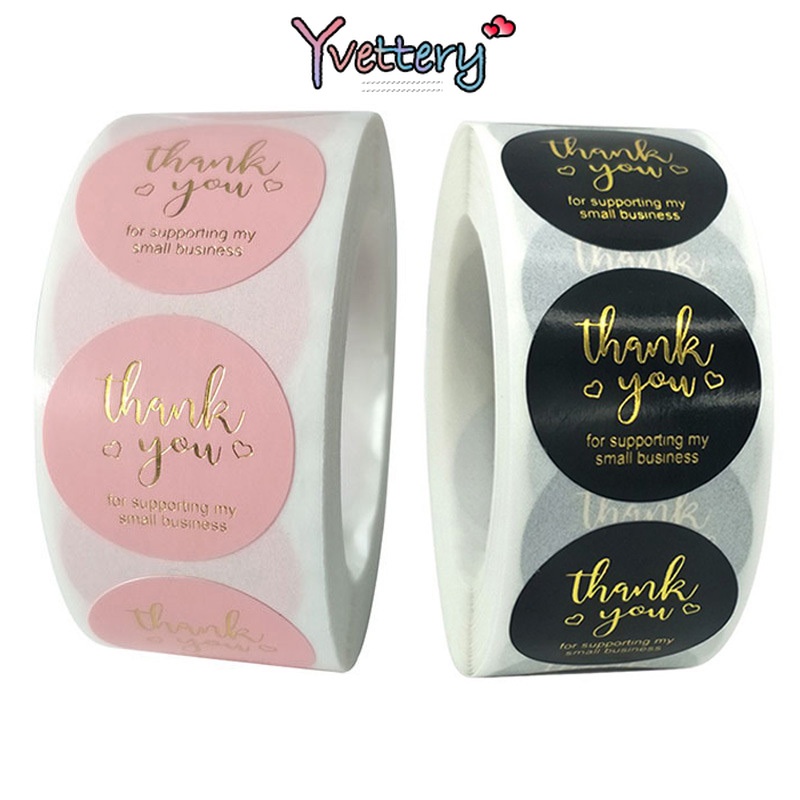 

[❤️COD]Stiker Label Segel Terima Kasih Atas / Stiker Handmade With Love/Roll Pink Bronzing Pernikahan Cabang Zaitun Perdamaian Tag Stiker Cabang