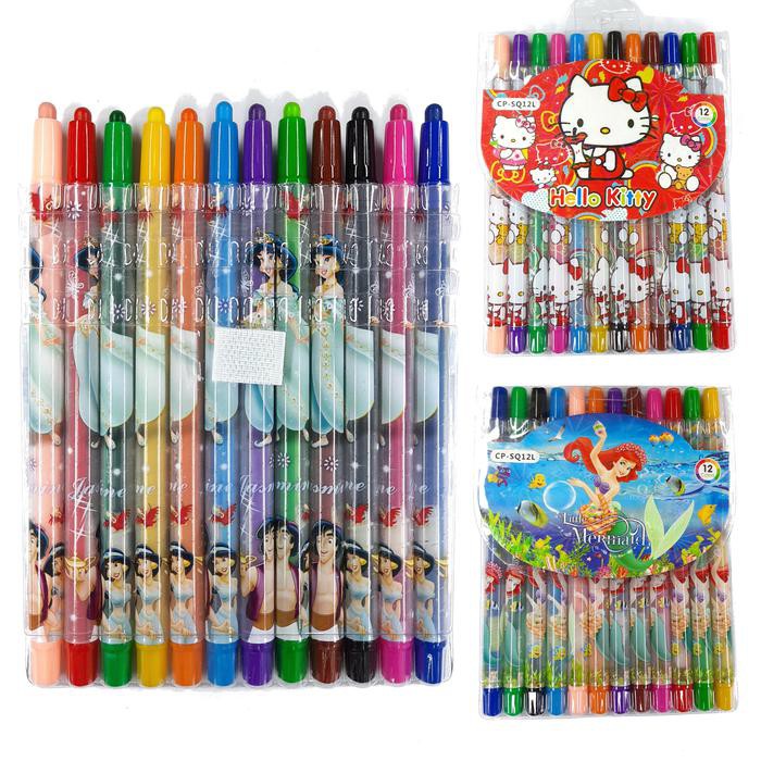 

PROMO - Krayon / Crayon Putar Panjang Karakter Murah 12 Warna CPSQ12L - Mermaid