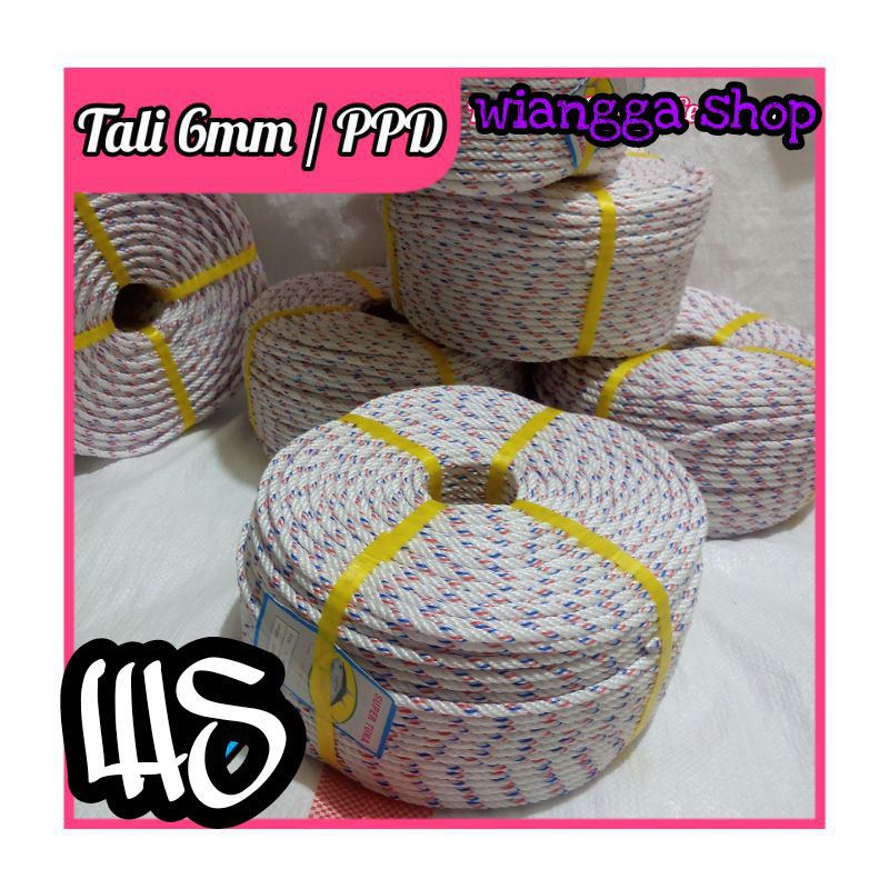 Tali tambang 6 mm / Tali tambang ppd /tali proyek /tali / tambang