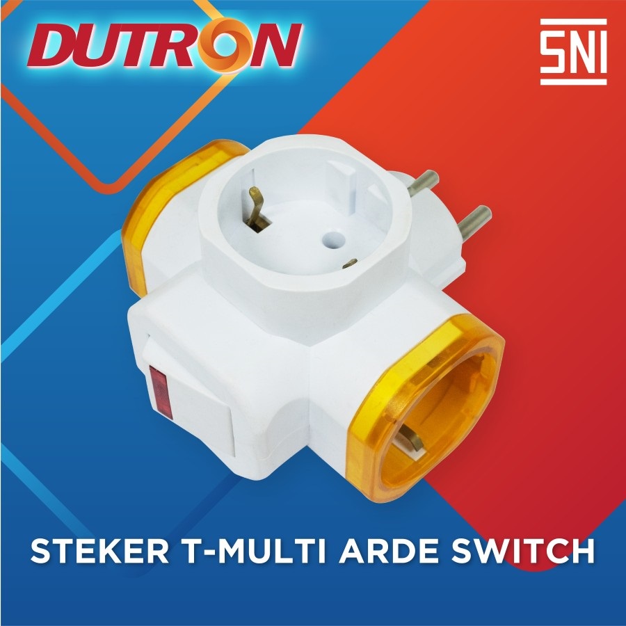 Steker T On Off Arde Dutron Colokan Cabang 3 Cagak DV-STA-01S-HG