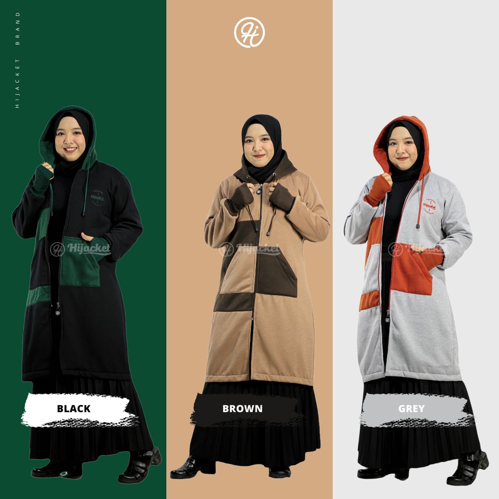 ✅Beli 1 Bundling 3✅ Hijacket ADELIA Original Jacket Hijaber Jaket Wanita Muslimah Azmi Hijab