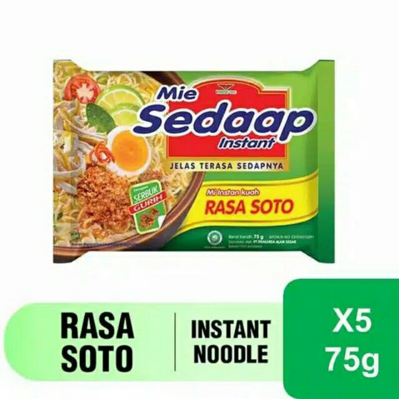 

Sedaap Mie Instant Soto 5X75g