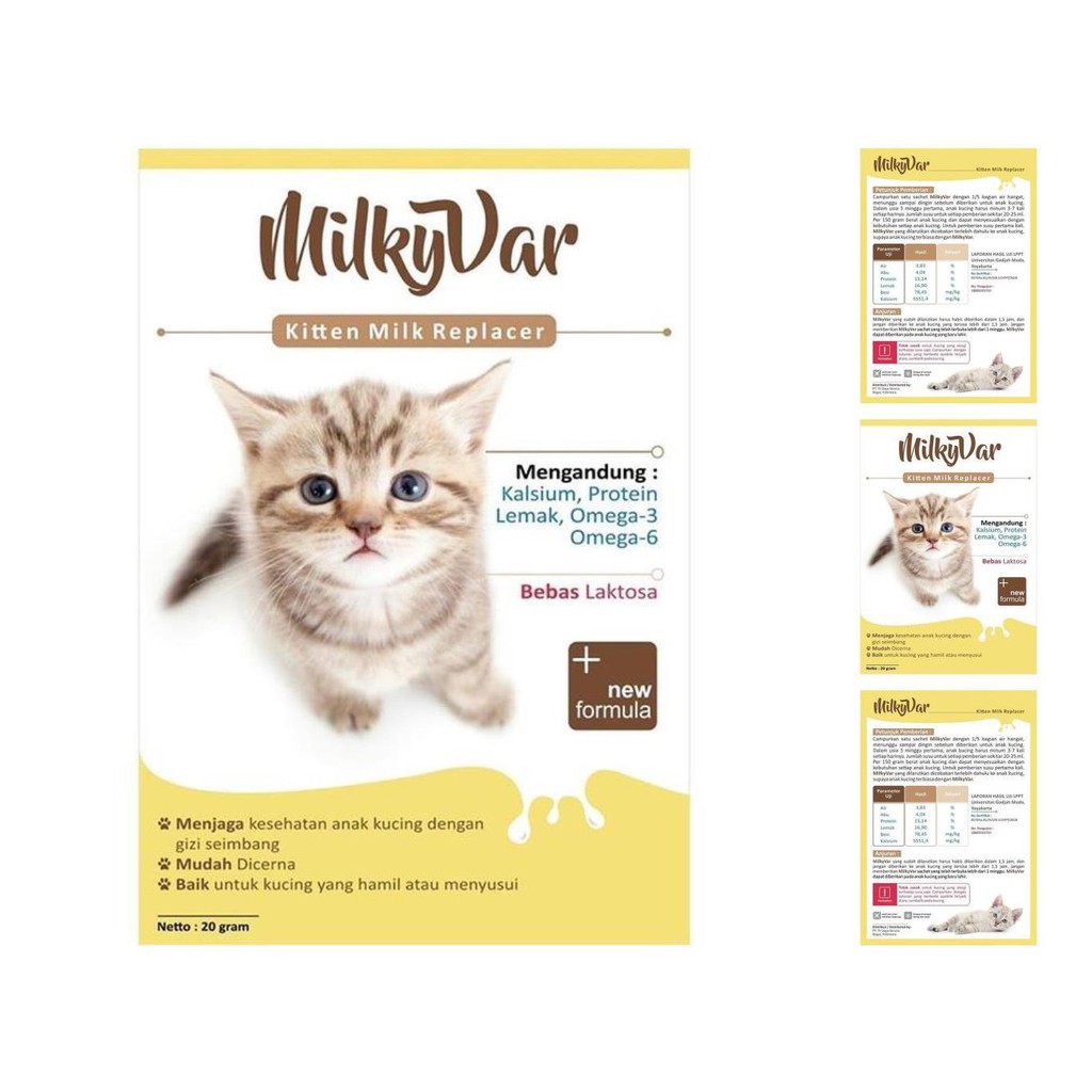milky var 1 dus isi 11 sachet   susu anak kucing kitten dewasa