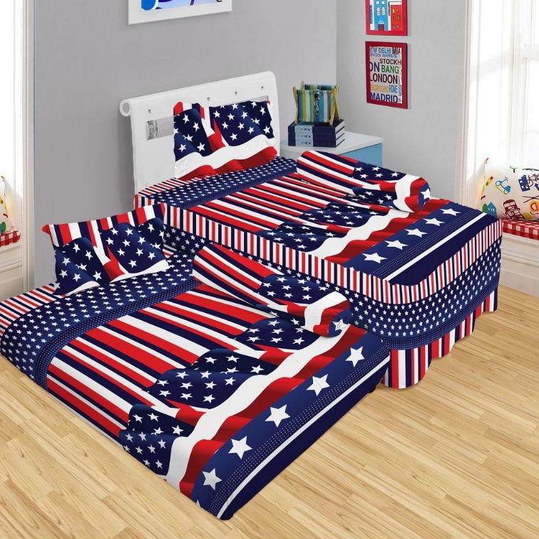 Sprei Lady Rose Sorong Single  Kasur 2in1 Paris Cat Nemo Doraemon Pony   Bola V61E