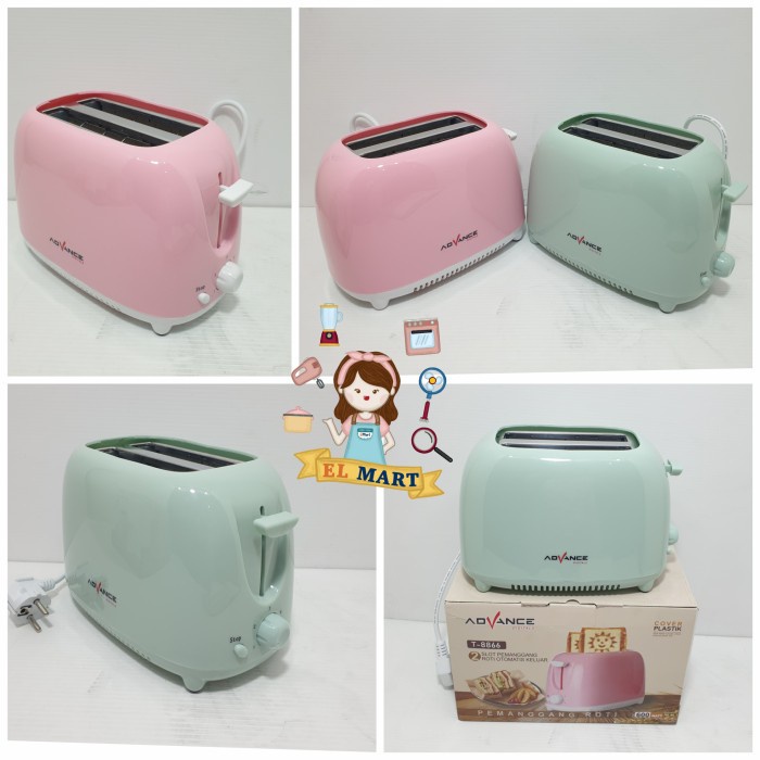 Advance Pop Up Toaster 2 Slot T8866 Pemanggang Roti Bakar