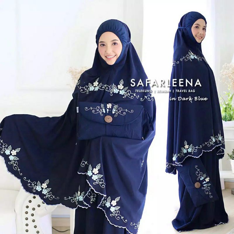 mukena dewasa siti khadijah safarleena original bordir baru manual katun viscose mewah(COD)