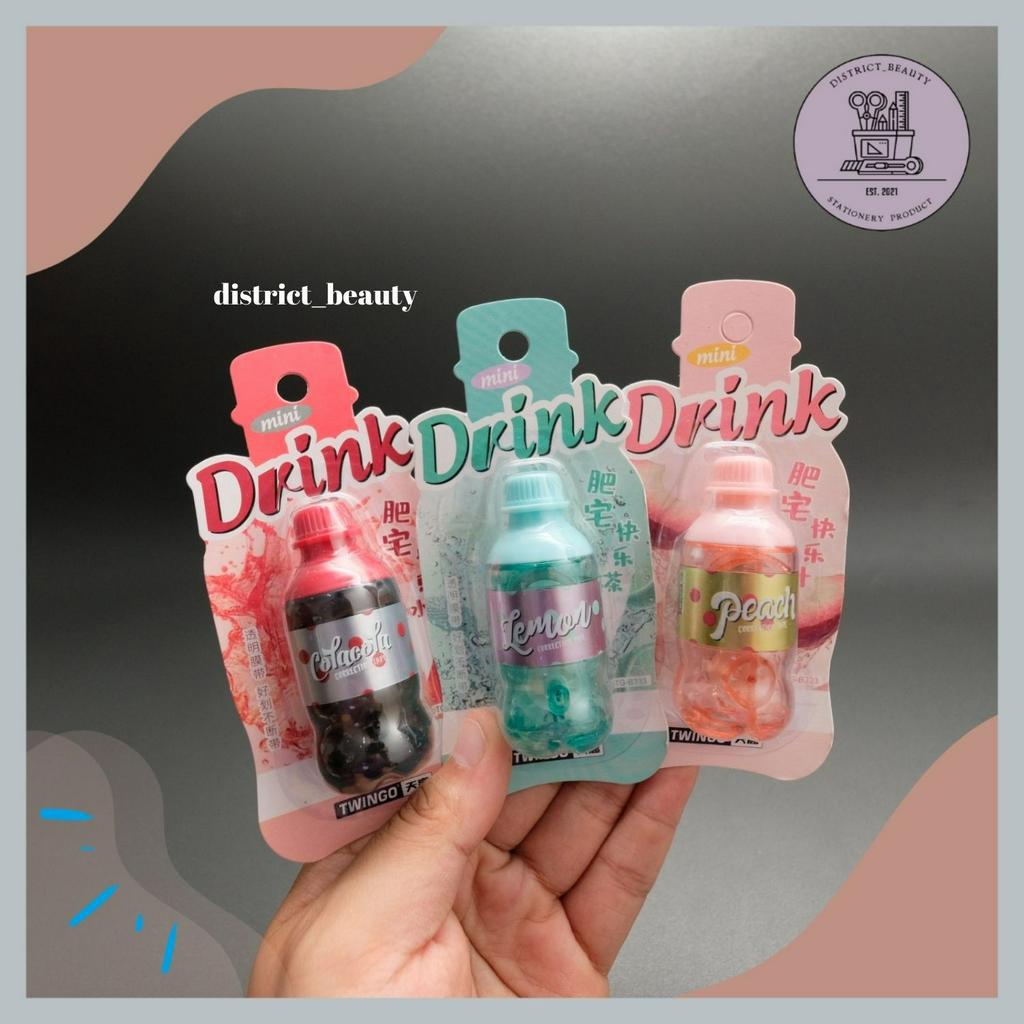 CORRECTION TAPE SOFT DRINK MINI TIP EX TIP X ROLL KERTAS PENGHAPUS PULPEN BENTUK MINUMAN LUCU IMUT T