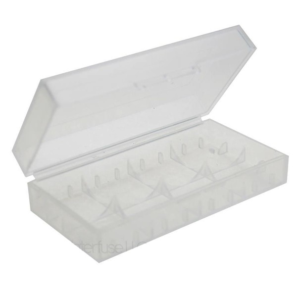 Plastic Battery 18650 Case Box 2 Slot - WHITE KiswaraBandung