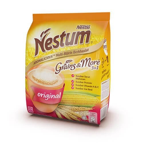 

Nestum Grains & more 3 in 1 original Nestle 15 sachet malaysia oat sereal