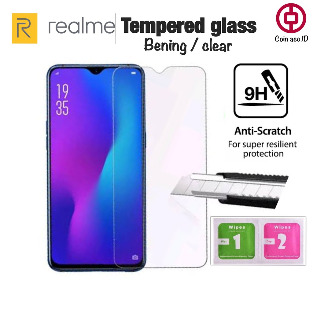 Tempered glass 9H REALME 3 / 3 pro  - anti gores kaca tempred realme