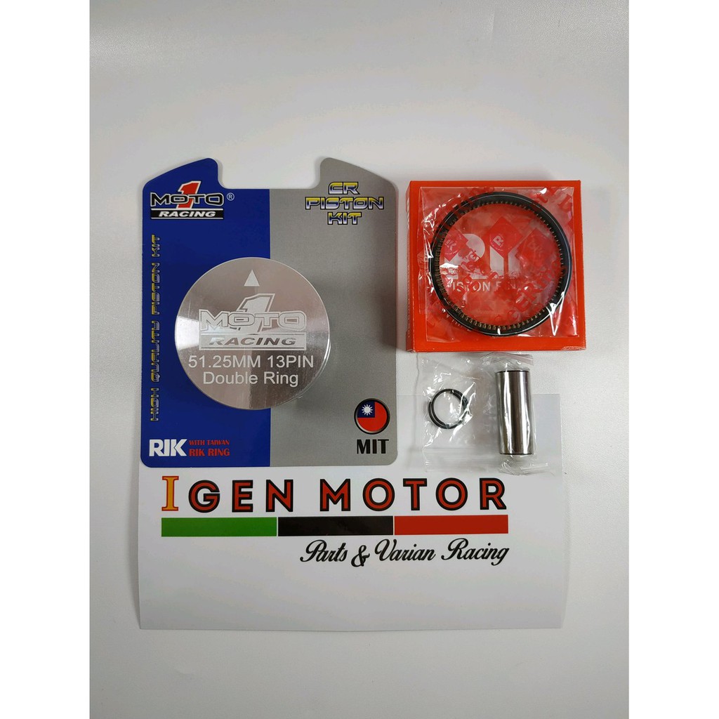 Piston 51 25 mm Pen 13 Double Ring MOTO 1 mki47342