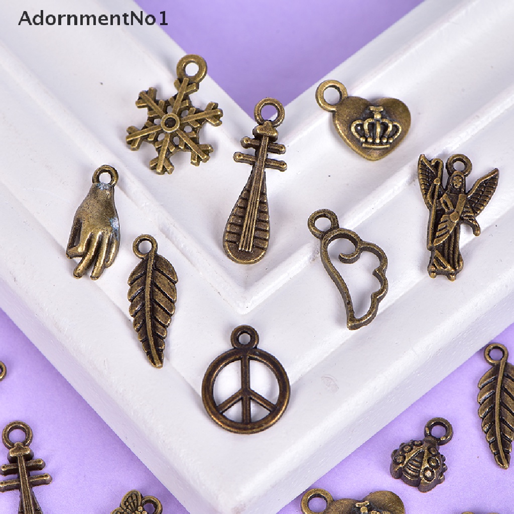 (AdornmentNo1) 100 / 50 Pcs Liontin Antik Aneka Model Untuk Membuat Perhiasan DIY