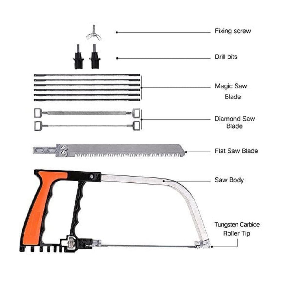 Gergaji / Alat Memotong Kayu, Besi, Pipa / Gergaji Multifungsi 3 In 1 / Alat Potong Gergaji Set