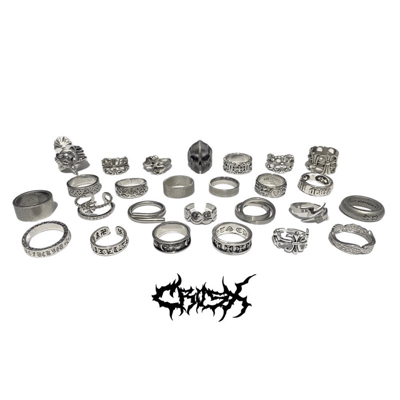 HIP HOP PUNK SILVER METAL RING / ROMAWI RING SET / 3PCS CINCIN SET 3 IN 1 CROSS SKULL RING SUN MOON SMILE EYE CINCIN COUPLE RING KOREAN STYLE RING CINCIN KOREA CINCIN AESTHETIC RING CINCIN TITANIUM CINCIN STAINLESS STEEL CINCIN PRIA CINCIN WANITA VINTAGE