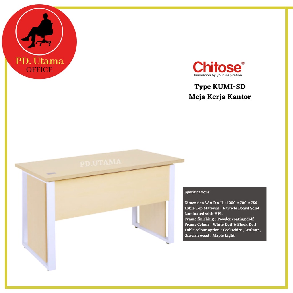 Meja Kerja Chitose KUMI-SD Meja Kantor/Meja Tulis