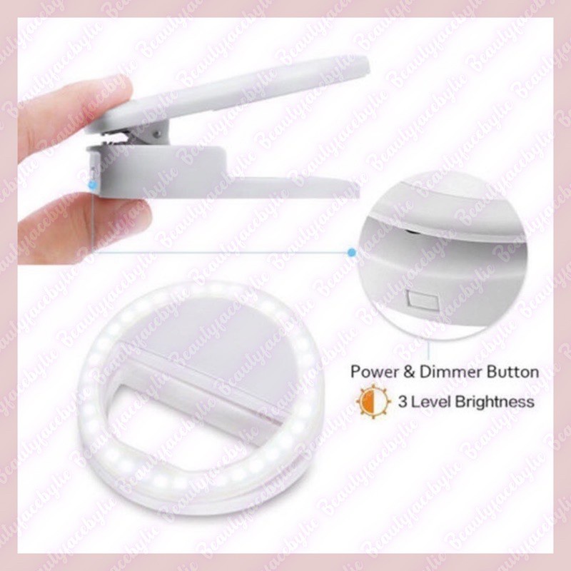 Ring Light LED Mini lampu Selfie Bulat Untuk Kamera Power 3 WATT 250mAh