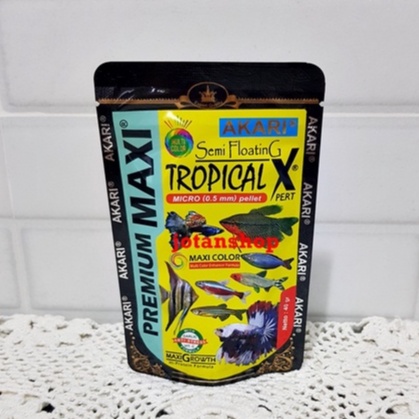 AKARI TROPICAL X XPERT Premium maxi red blue yellow pakan makanan ikan guppy cupang tetra neon 40gr