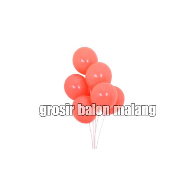 Balon latex metalik / metallic  warna coral