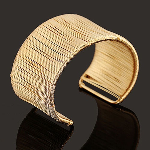 Hu Hu Hu Hu Hu Alat Bantu Pasang Kacamata♡ Gelang Lengan Atas Handmade Model Terbuka Bahan Alloy Warna Emas / Silver Untuk Wanita