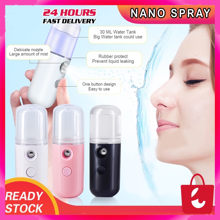 [Bisa COD] Nano Spray Portable Mini USB Mist Sprayer Pelembab Wajah Perawatan Wajah Face Mist Wajah Portable Disinfektan Semprotan