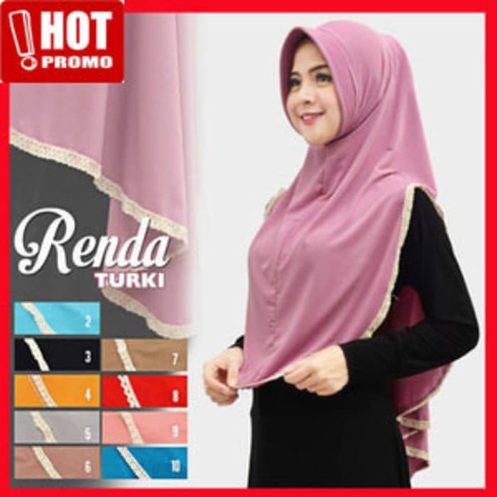 Jilbab Instan Renda Turki kekinian