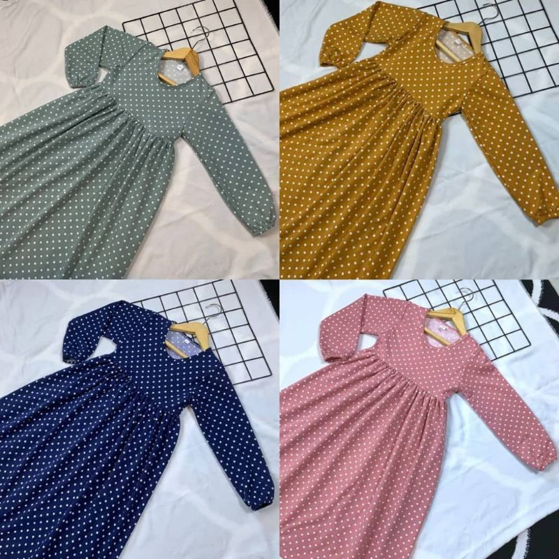 GAMIS ANAK DRESS ANAK PULKADOT TERBARU