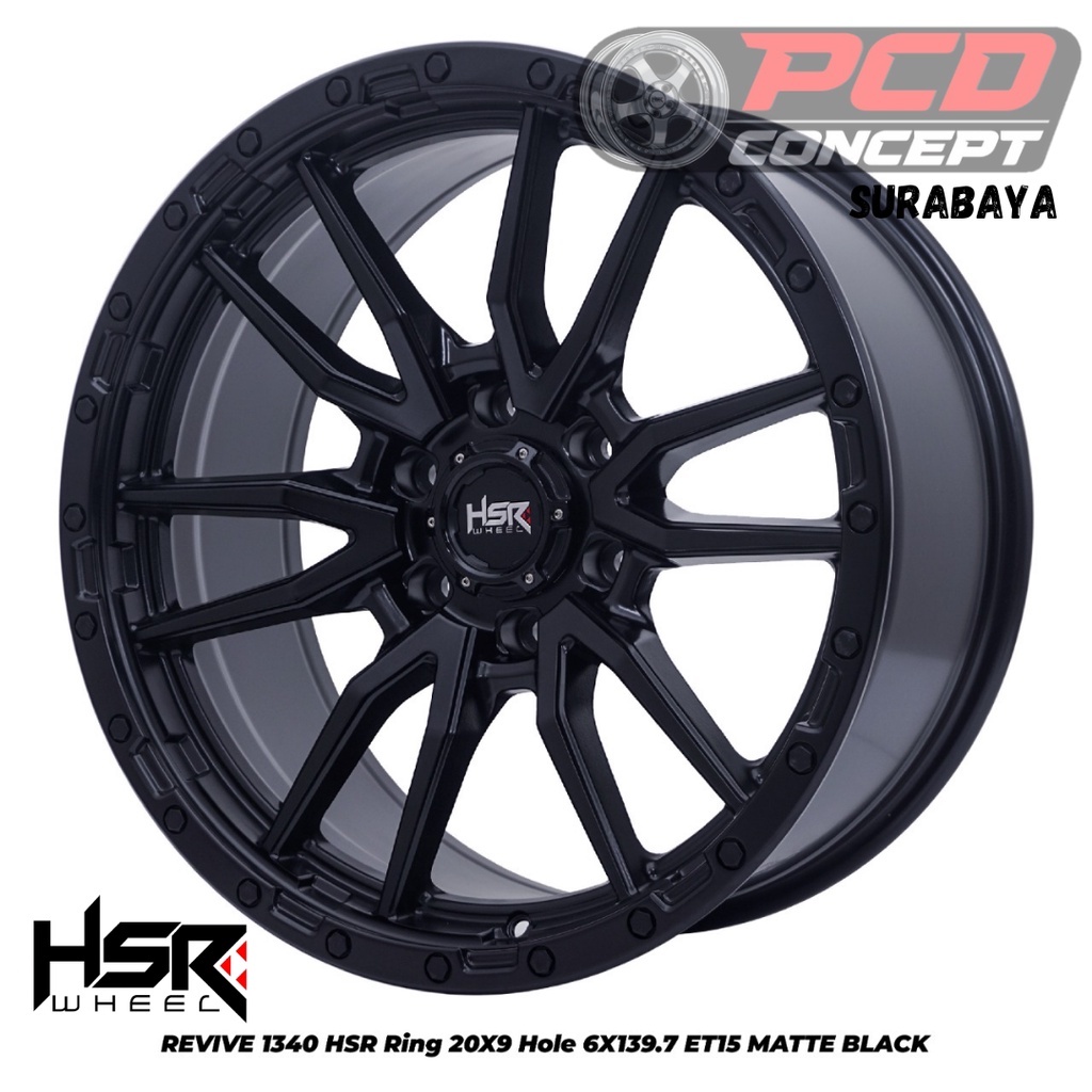 VELG MOBIL R20 HSR REVIVE 1340 HSR R20X9 H6X139,7 ET15 MB | HITAM