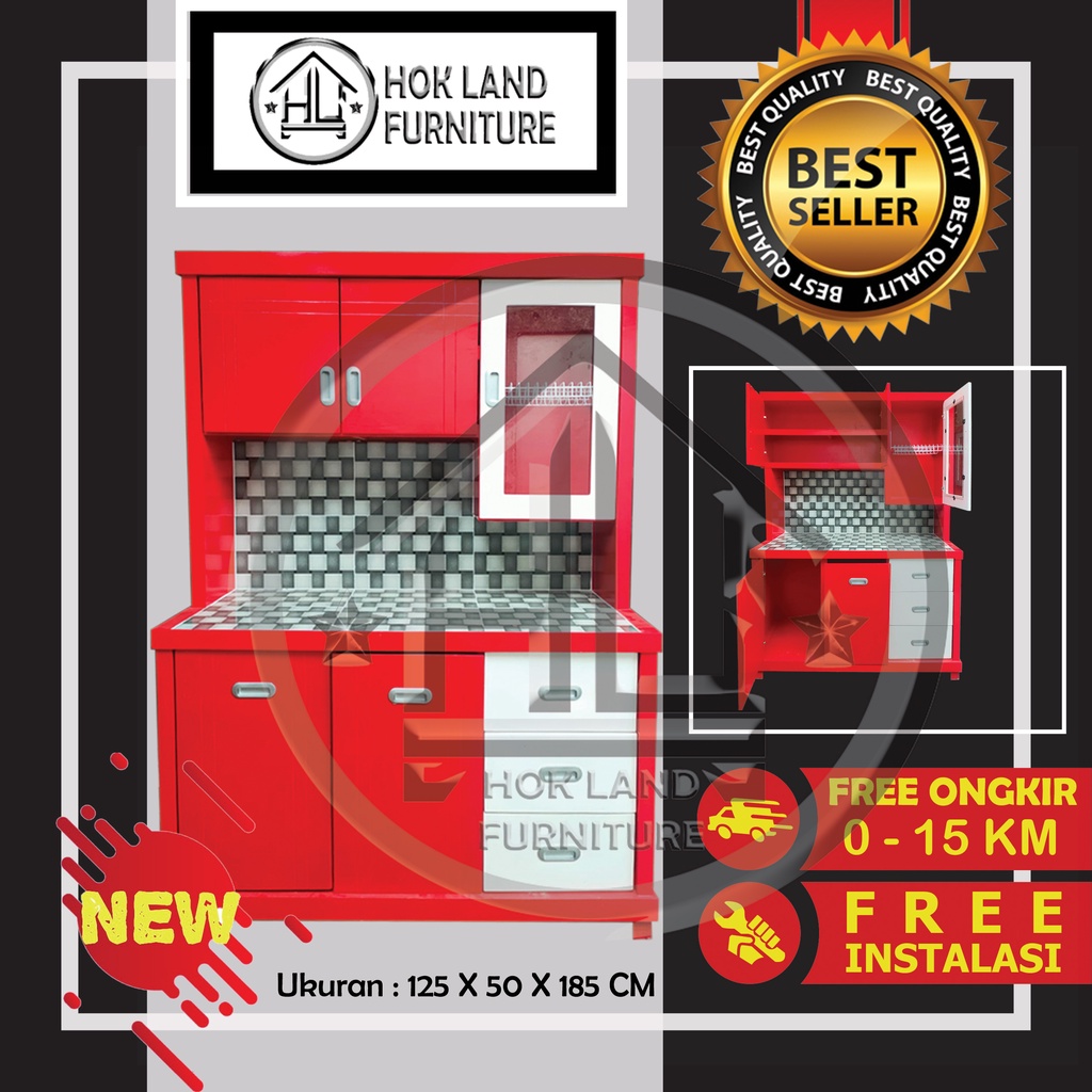 Lemari sayur 3 pintu lemari rak piring dapur minimalis / Lemari Sayur 3Pintu Kayu Multiplek / LS24