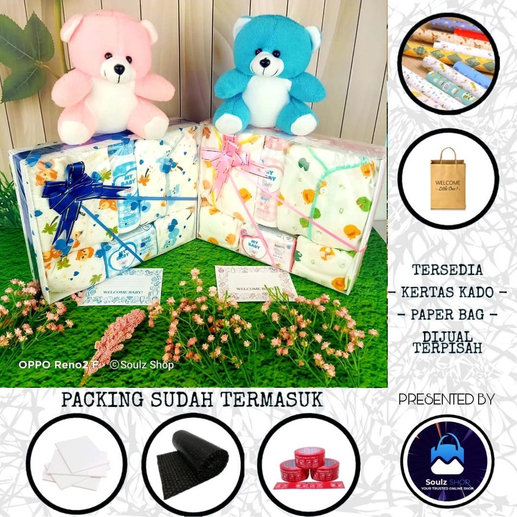 SOUL [Baby 12] Hamper Bayi Kado Lahiran Newborn Paket Set Lengkap  Cute Gift Parcel Real Pict Hampers baby boy and girl Parcel Bayi Laki-laki Perempuan