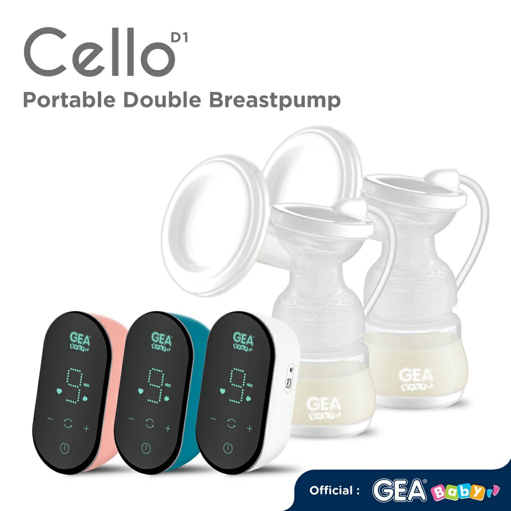 Gea Baby Cello D1 Portable Double Breastpump - Pompa Asi