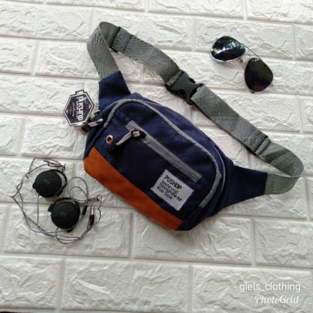 Waistbag tas slempang dompet cowok tas pinggang tas bahu WB keren