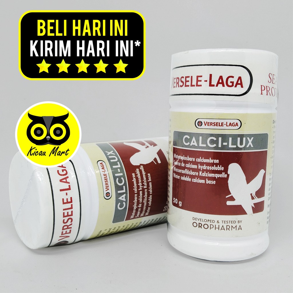 VITAMIN CALCILUX VERSELE LAGA OBAT BREEDING TERNAK PENGUAT TULANG PARUH BURUNG LOVEBIRD CALCILUX