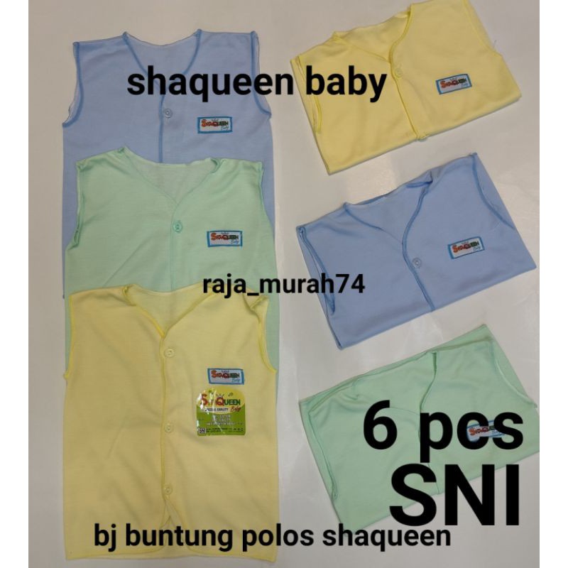 6 pcs baju buntung polos SNI