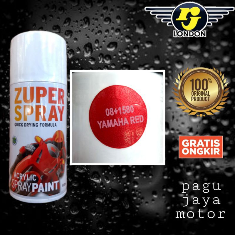 candytone merah yamaha red 08+1580 150cc zuper spray cat semprot pilox pilok spray paint untuk cat motor mobil velg helm kayu besi plastik