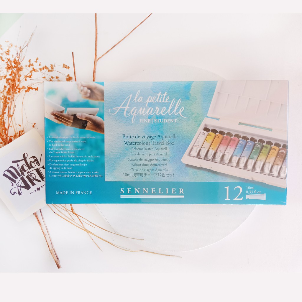 

Sennelier Watercolour 12 warna x 10ml La Petite tube Cat Air