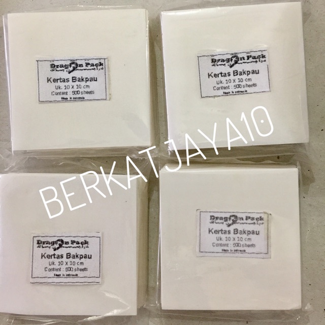 Kertas Bakpao Alas Bakpau bentuk kotak ukuran 10x10 cm