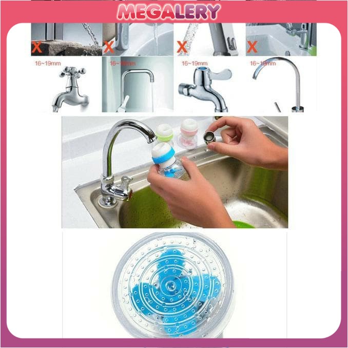 Filter Saringan Kran Air Kipas Kincir Putar Sambungan Keran FLEXIBLE Faucet Kepala Wastafel