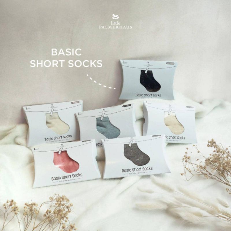 Little Palmerhaus - Basic Short Socks With Antislip (Kaos Kaki Pendek Anak)